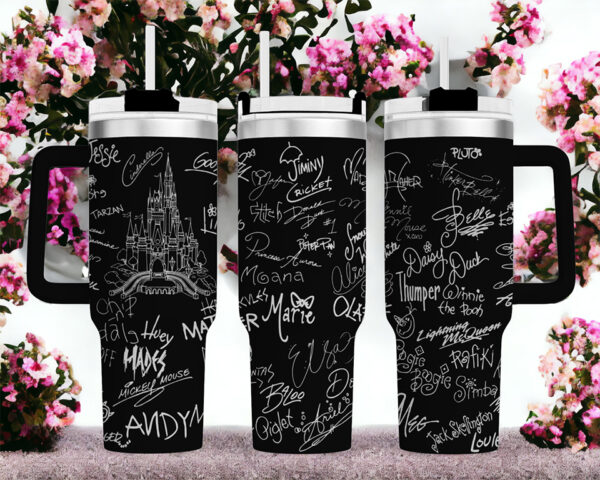 Disney Character Signatures Laser Engraved Tumbler - Image 2