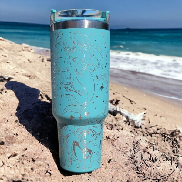 Little Mermaid Laser Engraved Tumbler - Image 6