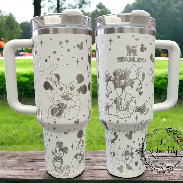 Mickey and Minnie Lovers Laser Engraved Tumbler