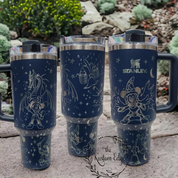 Sorcerer Mickey Laser Engraved Custom Tumbler