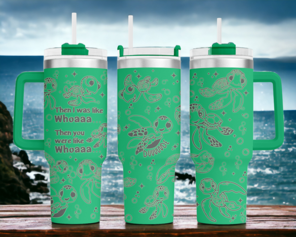 Finding Nemo Squirt the Turtle Laser Engraved Custom Tumbler