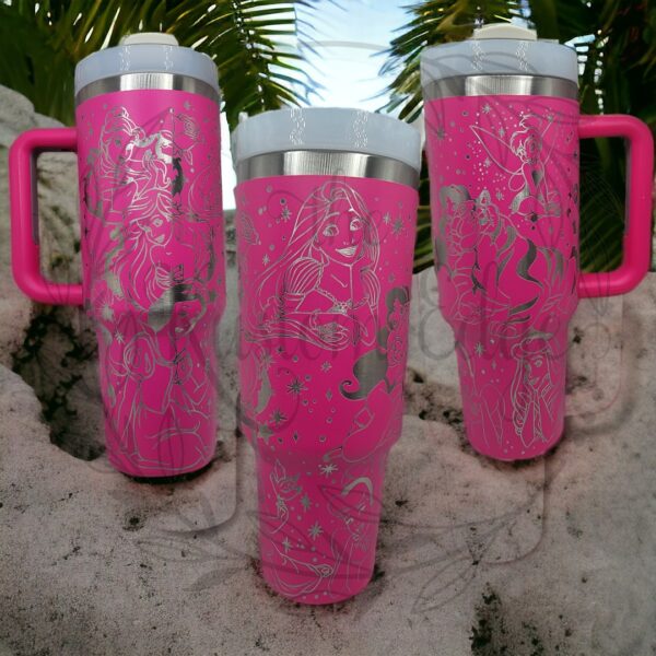 Disney Princess Laser Engraved Custom Tumbler