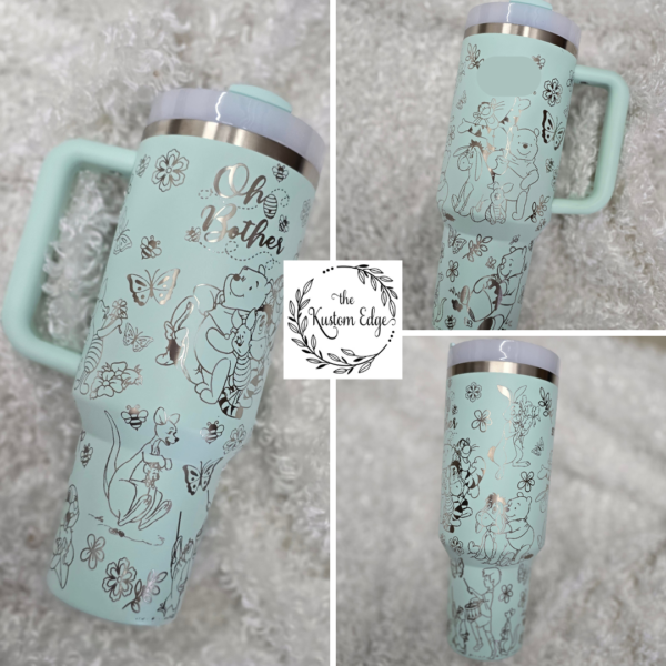 Winnie The Pooh Laser Engraved Custom Tumbler