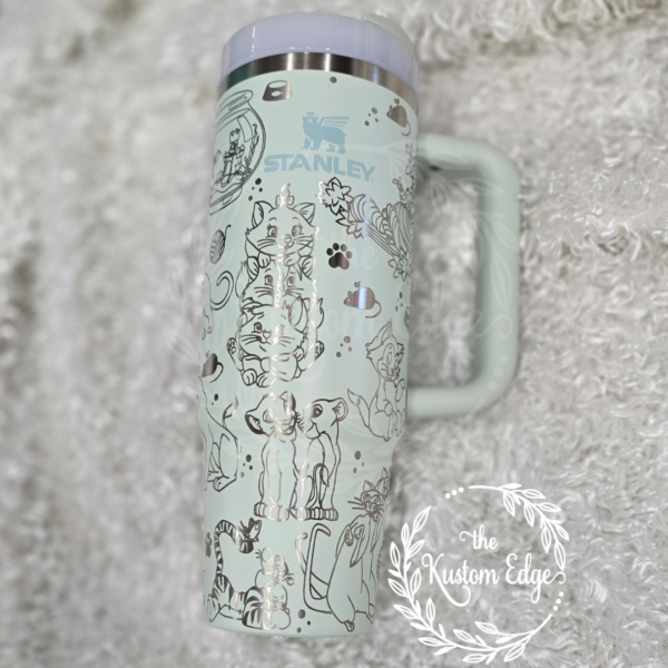 Disney Cat Lover Laser Engraved Stainless Steel Tumbler