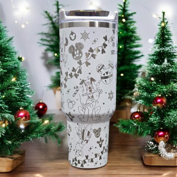 Disney Christmas Laser Engraved Stainless Steel Tumbler - Image 4