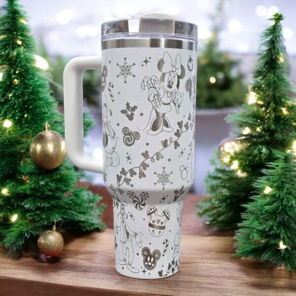 Disney Christmas Laser Engraved Stainless Steel Tumbler - Image 3