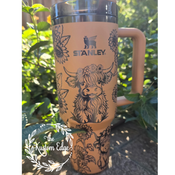 Highland Cow Laser Engraved Stainless Steel Tumbler - Image 3