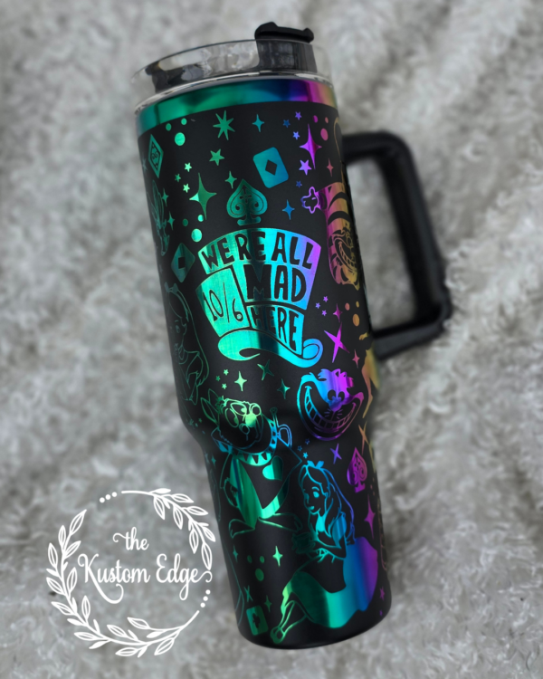 Alice In Wonderland Laser Engraved Stainless Steel Tumbler - Image 5