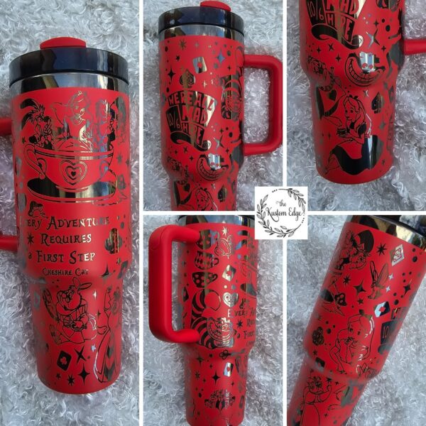 Alice In Wonderland Laser Engraved Stainless Steel Tumbler - Image 6