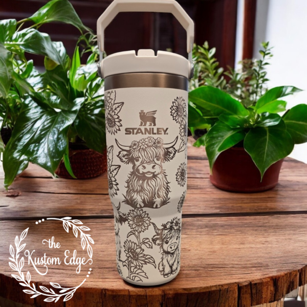 Highland Cow Laser Engraved Stainless Steel Tumbler - Image 2